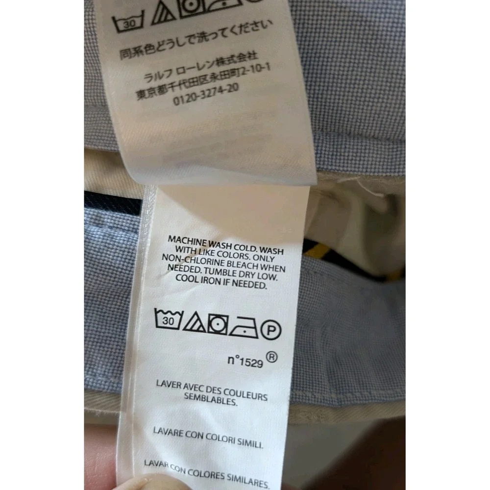 Polo Ralph Lauren The Polo Chino Pants Mens 40x30 Khaki Stretch Straight Fit
